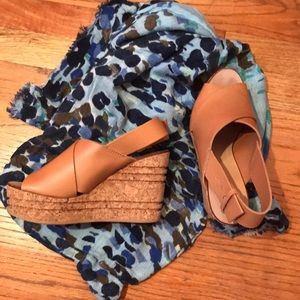 Zara Basic Wedge Sling- backs